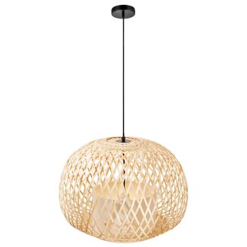 Nordlux - Candeeiro suspenso HISOKA 1xE27/40W/230V preto/bambu