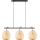 Nordlux - Candeeiro suspenso HISOKA 3xE27/40W/230V preto/bambu