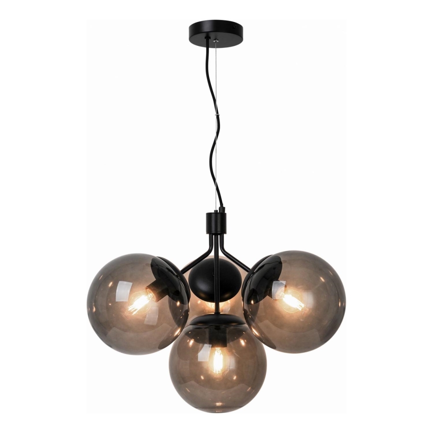 Nordlux - Candeeiro suspenso IVONA 4xE27/28W/230V preto