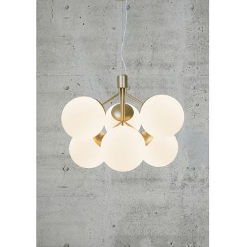 Nordlux - Candeeiro suspenso IVONA 6xE27/28W/230V dourado