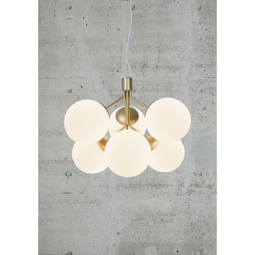 Nordlux - Candeeiro suspenso IVONA 6xE27/28W/230V dourado