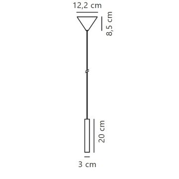 Nordlux - Candeeiro suspenso LED com regulação OMARI LED/4,4W/230V branco