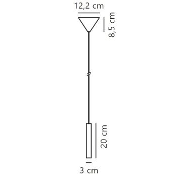 Nordlux - Candeeiro suspenso LED com regulação OMARI LED/4,4W/230V preto