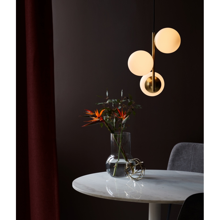 Nordlux - Candeeiro suspenso LILLY 3xE14/40W/230V dourado