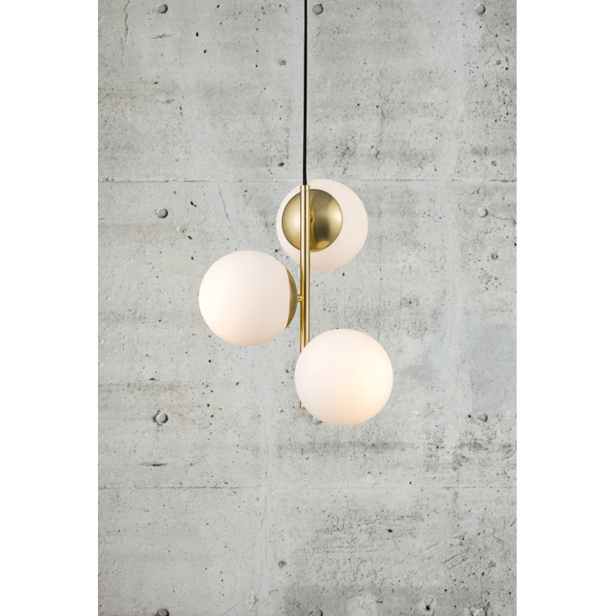 Nordlux - Candeeiro suspenso LILLY 3xE14/40W/230V dourado