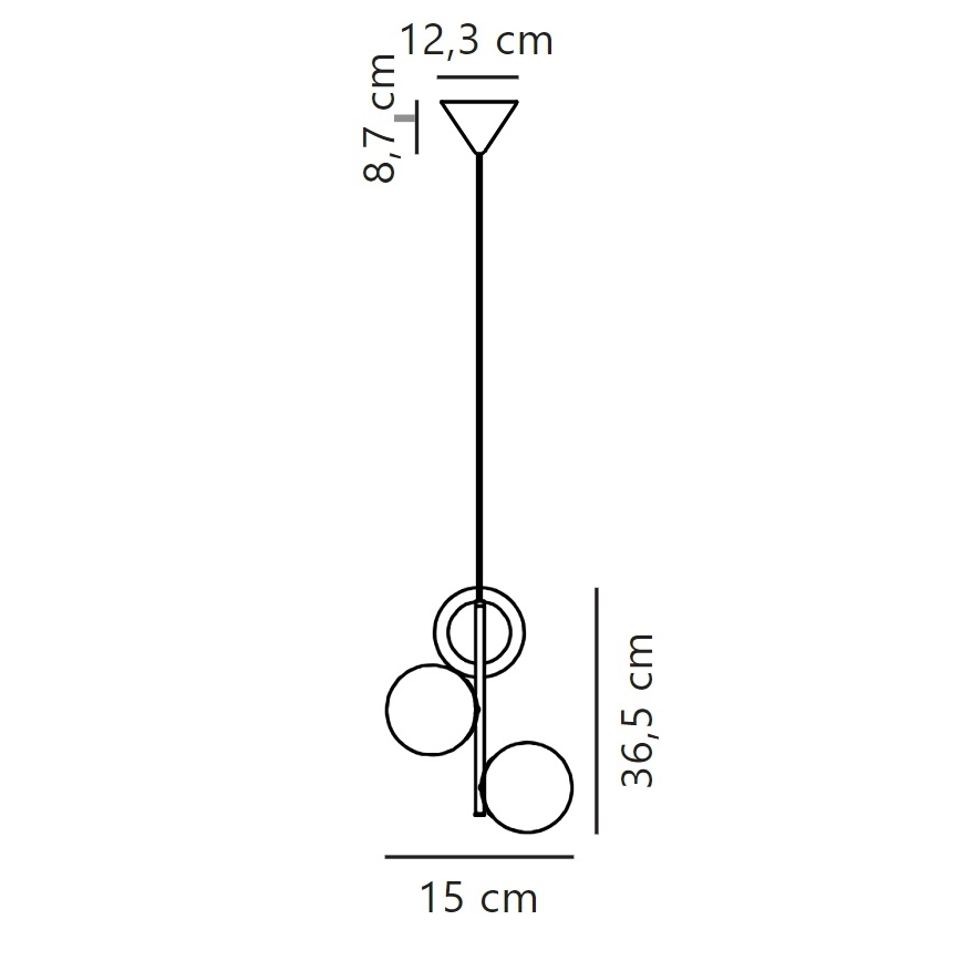 Nordlux - Candeeiro suspenso LILLY 3xE14/40W/230V dourado