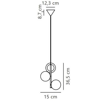 Nordlux - Candeeiro suspenso LILLY 3xE14/40W/230V preto