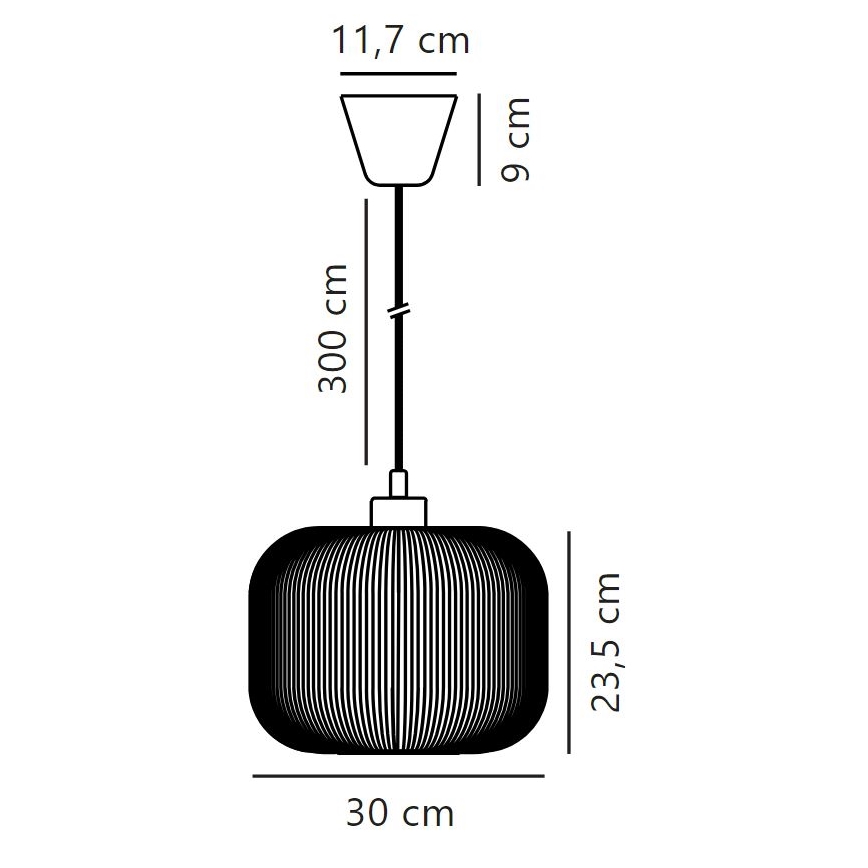 Nordlux - Candeeiro suspenso MILFORD 1xE27/40W/230V diâmetro 30 cm