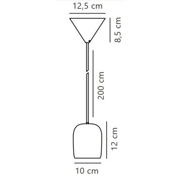 Nordlux - Candeeiro suspenso NOTTI 1xE27/25W/230V cinzento