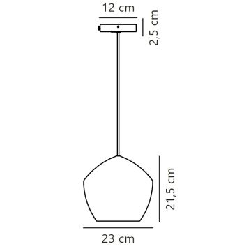 Nordlux - Candeeiro suspenso ORBIFORM 1xE27/40W/230V preto/cinzento