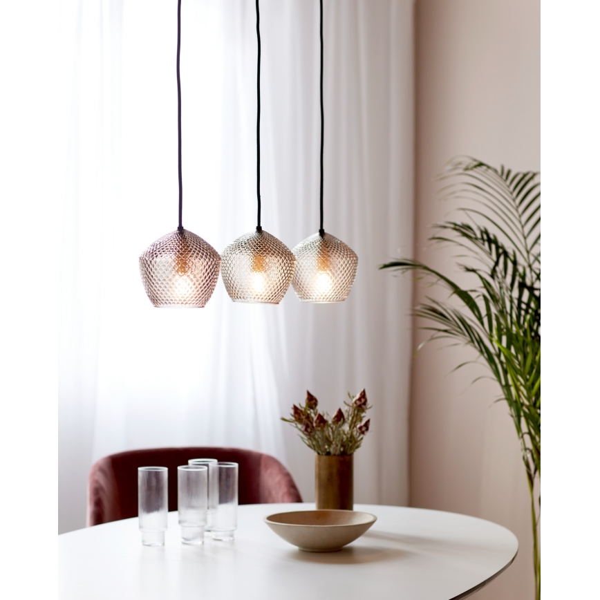 Nordlux - Candeeiro suspenso ORBIFORM 3xE14/25W/230V preto/cinzento