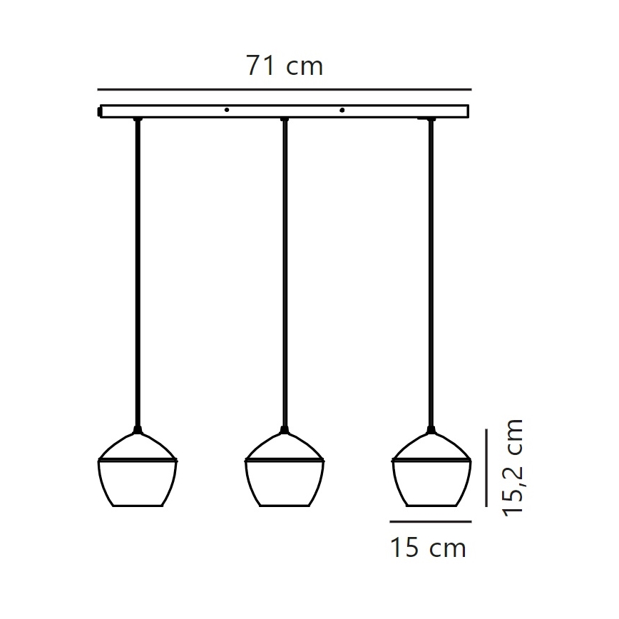 Nordlux - Candeeiro suspenso ORBIFORM 3xE14/25W/230V preto/cinzento