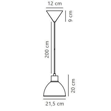 Nordlux - Candeeiro suspenso POP 1xE27/40W/230V antracite