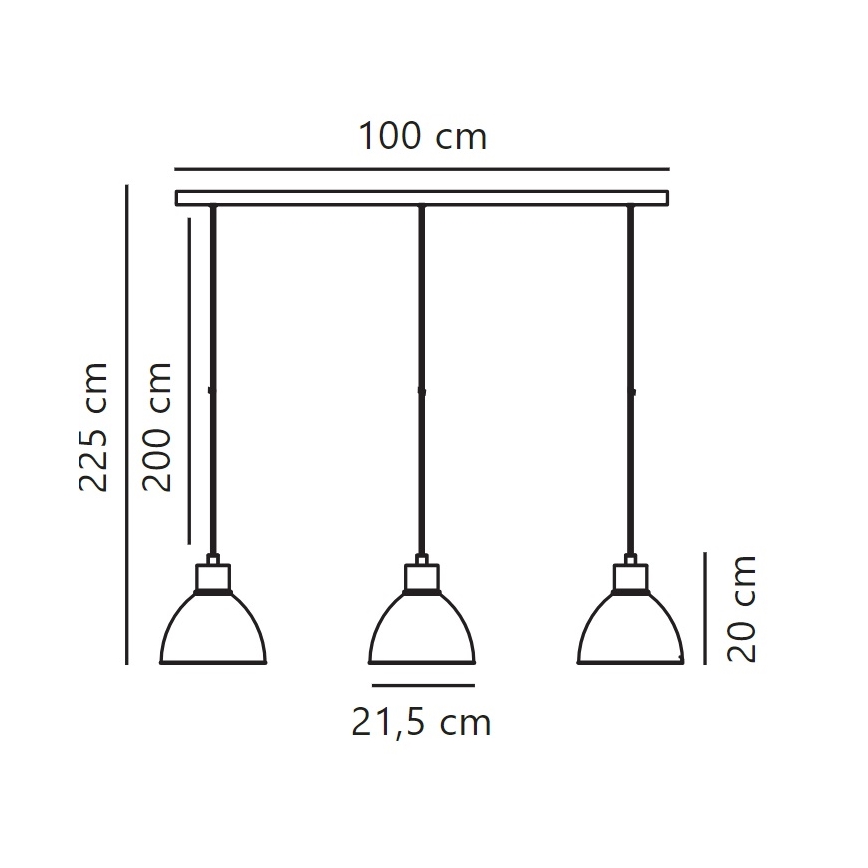 Nordlux - Candeeiro suspenso POP 3xE27/40W/230V preto/dourado