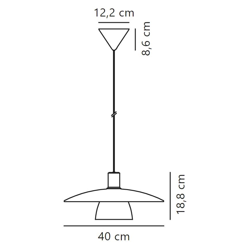 Nordlux - Candeeiro suspenso VERONA 1xE27/40W/230V