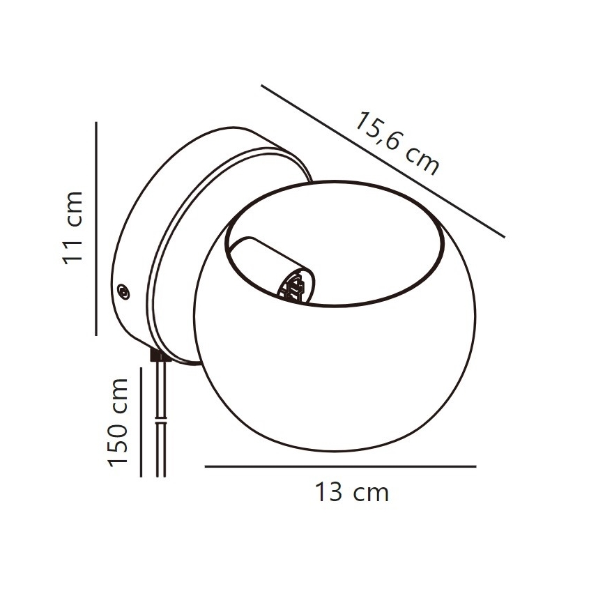 Nordlux - Foco de parede BELIR 1xG9/5W/230V preto