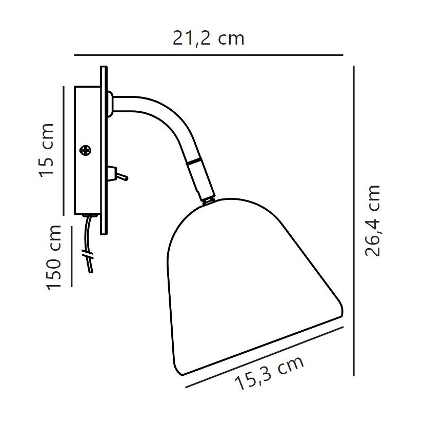 Nordlux - Foco de parede FLEUR 1xE14/15W/230V