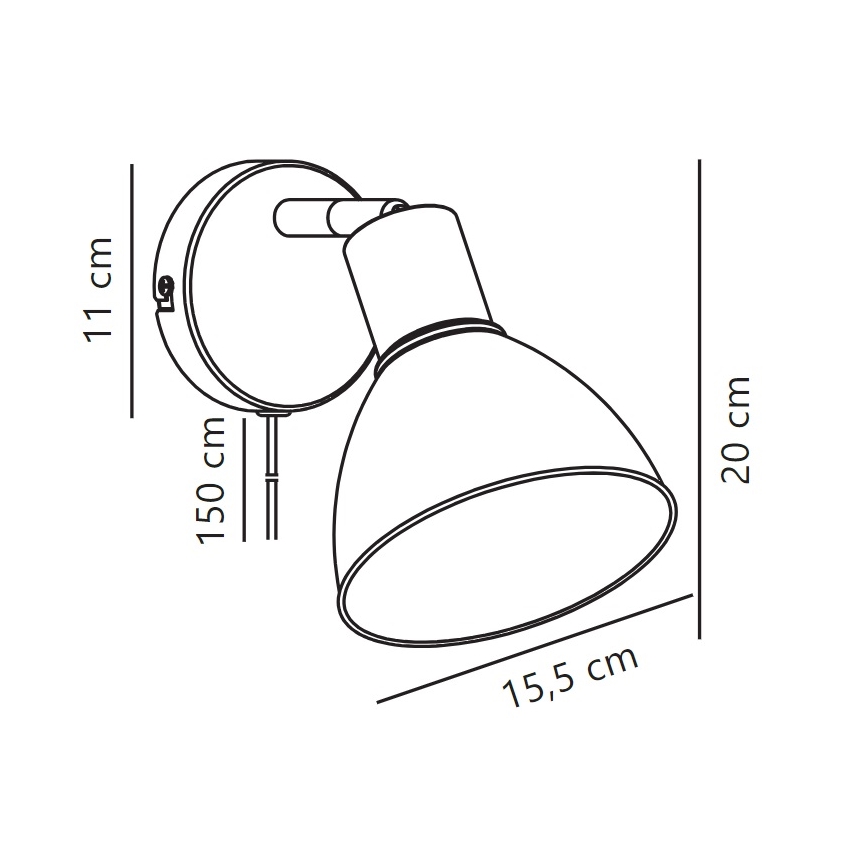 Nordlux - Foco de parede POP 1xE27/18W/230V bege