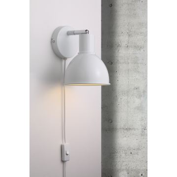 Nordlux - Foco de parede POP 1xE27/18W/230V branco