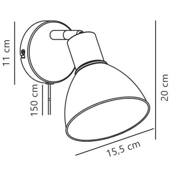 Nordlux - Foco de parede POP 1xE27/18W/230V menta