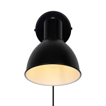 Nordlux - Foco de parede POP 1xE27/18W/230V preto/dourado