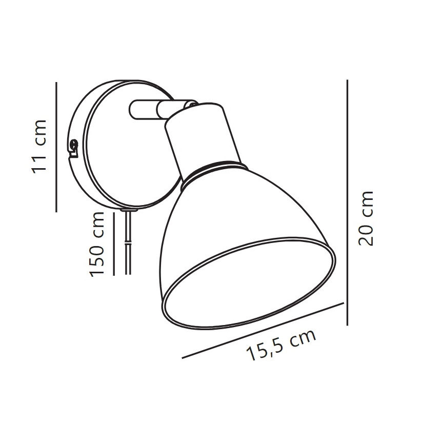 Nordlux - Foco de parede POP 1xE27/18W/230V preto/dourado