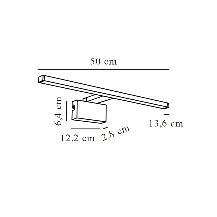 Nordlux - Iluminação de espelho para casa de banho LED MARLEE LED/8,9W/230V IP44 3000K 50 cm cromado brilhante