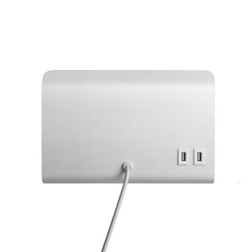 Nordlux - Foco de parede com uma prateleira e porta USB ROOMI 1xGU10/8W/230V branco