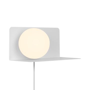 Nordlux - Iluminação de parede com prateleira LILIBETH 1xE14/25W/230V branco