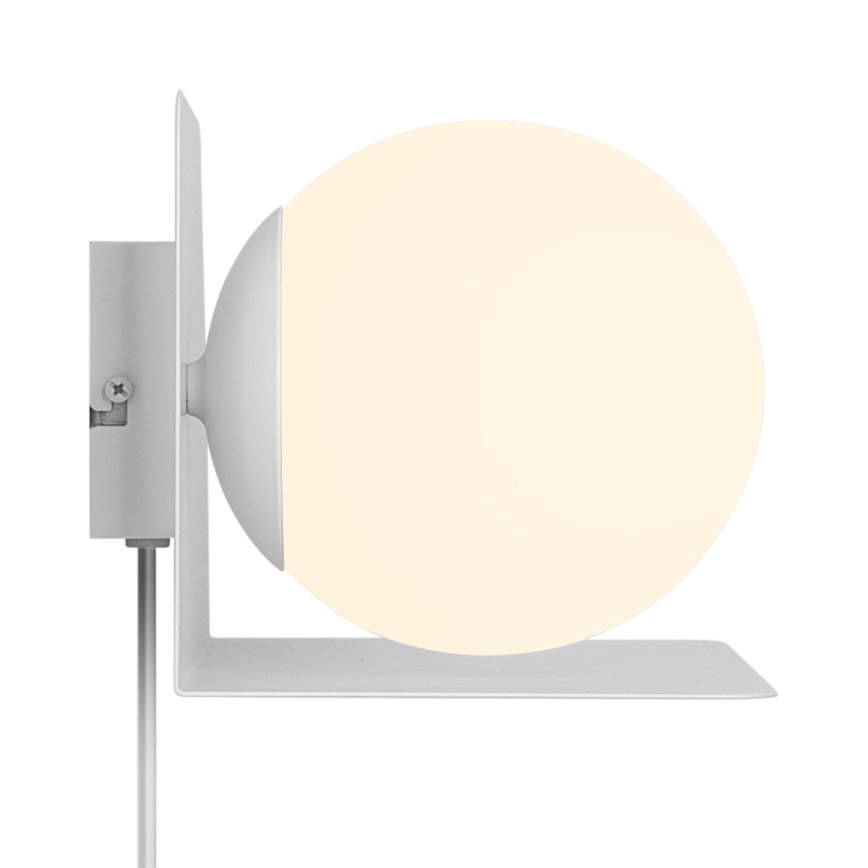 Nordlux - Iluminação de parede com prateleira LILIBETH 1xE14/25W/230V branco