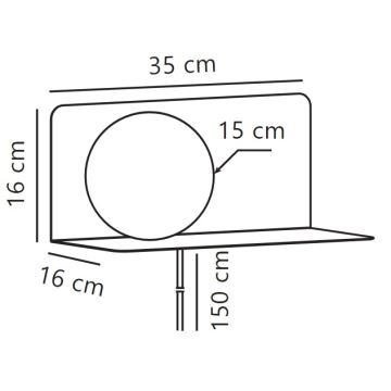 Nordlux - Iluminação de parede com prateleira LILIBETH 1xE14/25W/230V branco