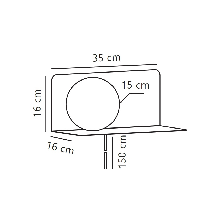 Nordlux - Iluminação de parede com prateleira LILIBETH 1xE14/25W/230V branco