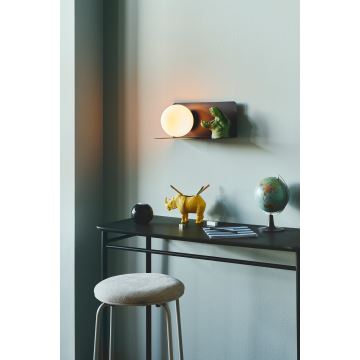 Nordlux - Iluminação de parede com prateleira LILIBETH 1xE14/25W/230V preto