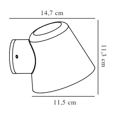 Nordlux - Iluminação de parede exterior ALERIA 1xGU10/35W/230V IP44