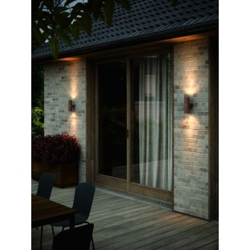 Nordlux - Iluminação de parede exterior KYKLOP 2xGU10/25W/230V IP54 castanho