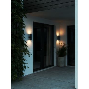 Nordlux - Iluminação de parede exterior KYKLOP 2xGU10/25W/230V IP54 preto