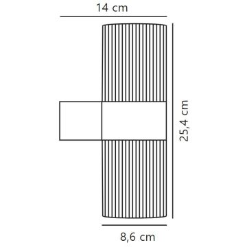 Nordlux - Iluminação de parede exterior KYKLOP 2xGU10/25W/230V IP54 preto