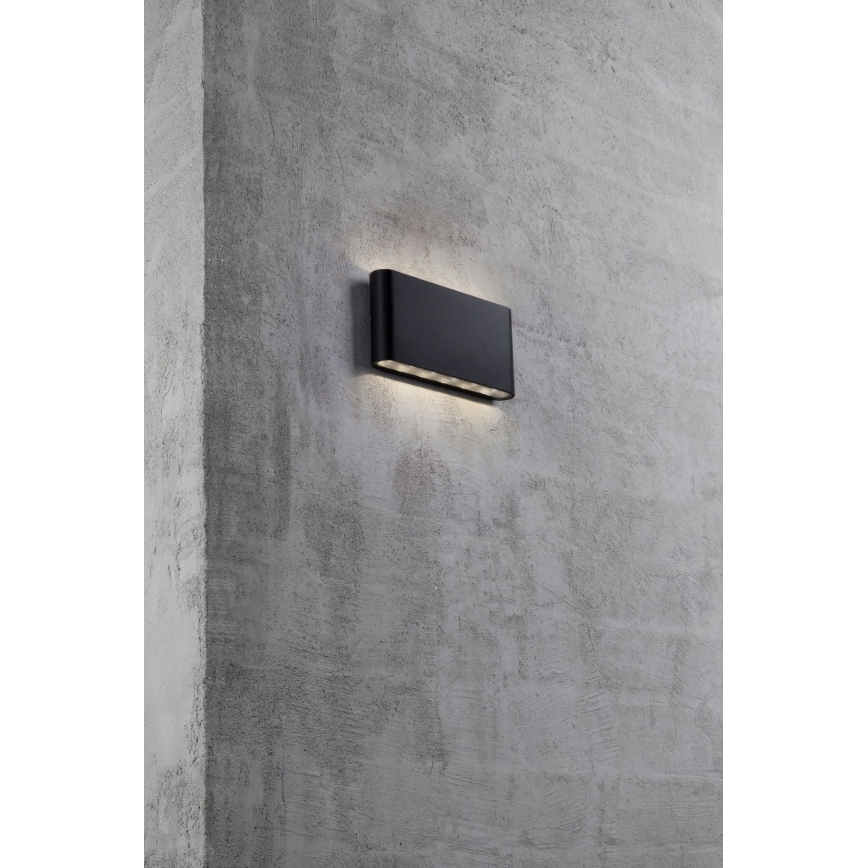 Nordlux - Iluminação de parede exterior LED KINVER LED/8,5W/230V IP54 preto