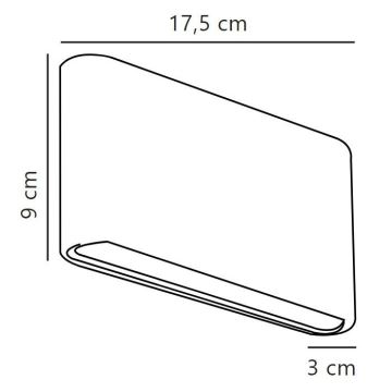 Nordlux - Iluminação de parede exterior LED KINVER LED/8,5W/230V IP54 preto