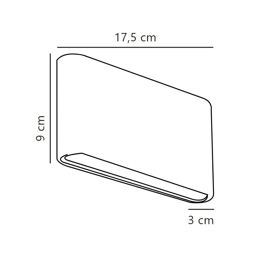 Nordlux - Iluminação de parede exterior LED KINVER LED/8,5W/230V IP54 preto