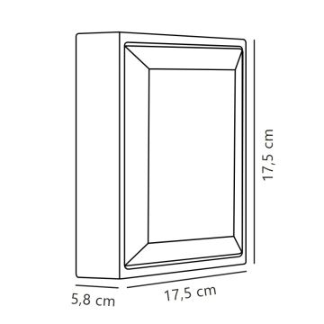 Nordlux - Iluminação de parede exterior LED OLIVER LED/9W/230V IP54 17,5x17,5 cm