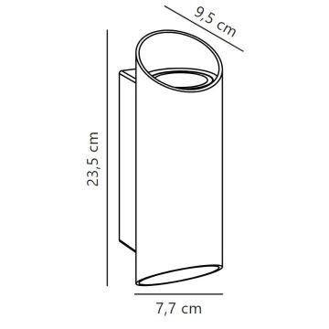 Nordlux - Iluminação de parede exterior NICO 2xGU10/25W/230V IP54 antracite