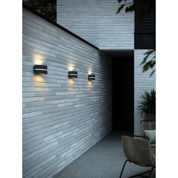 Nordlux - Iluminação de parede exterior SIBELIS 1xE27/10W/230V IP44 antracite