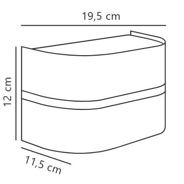 Nordlux - Iluminação de parede exterior SIBELIS 1xE27/10W/230V IP44 castanho