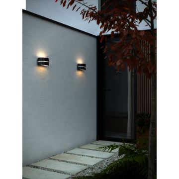 Nordlux - Iluminação de parede exterior SIBELIS 1xE27/10W/230V IP44 preto