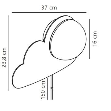 Nordlux - Iluminação de parede para crianças SKYKU CLOUD 1xE14/25W/230V nuvem