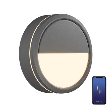 Nordlux - Iluminação LED de parede exterior com regulação AVA SMART LED/9,5W/230V 2700K IP54 cinzento