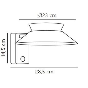 Nordlux - Iluminação solar de parede LED com sensor JUSTINA LED/5W/3,7V IP44