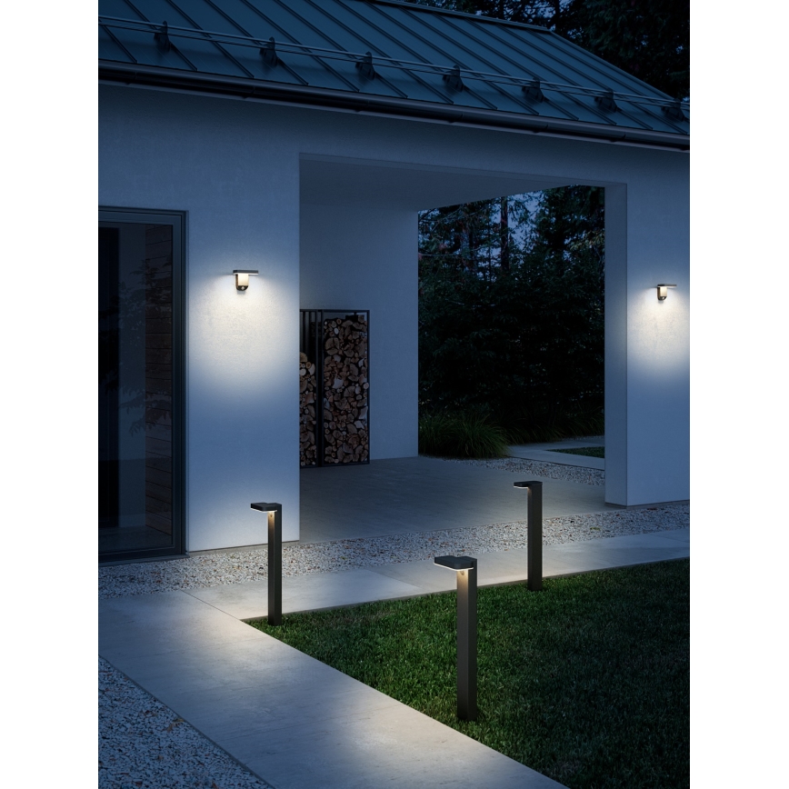 Nordlux - Iluminação solar de parede LED com sensor RICA LED/5W/3,7V IP44 angular