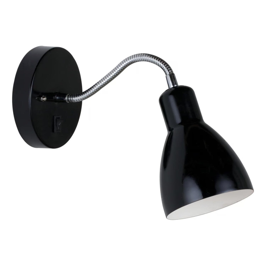 Nordlux - Luz de parede flexível CYCLONE 1xE14/15W/230V preto